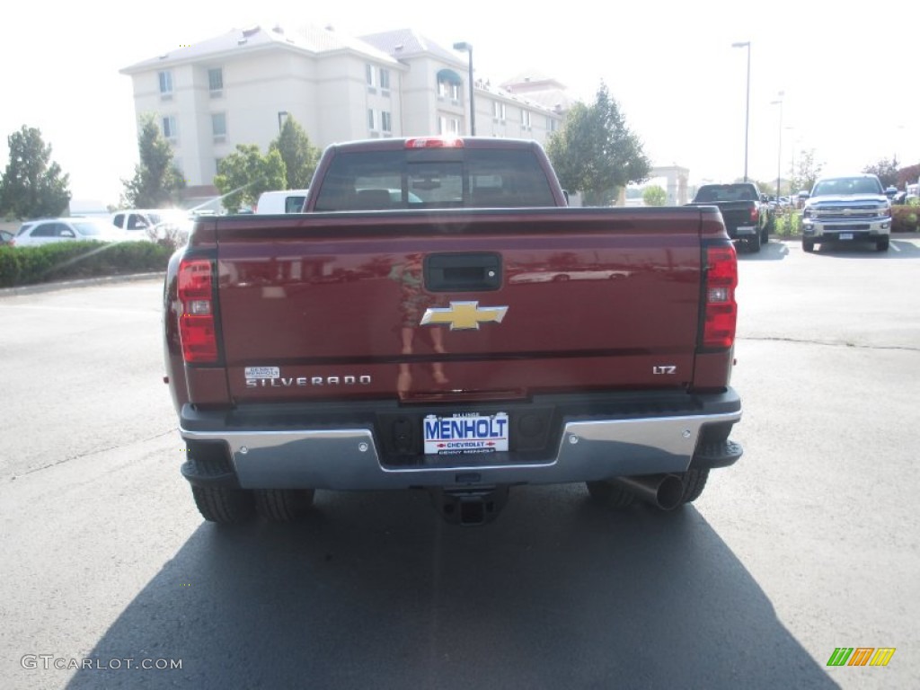 2015 Silverado 3500HD LTZ Crew Cab 4x4 - Deep Ruby Metallic / Cocoa/Dune photo #5