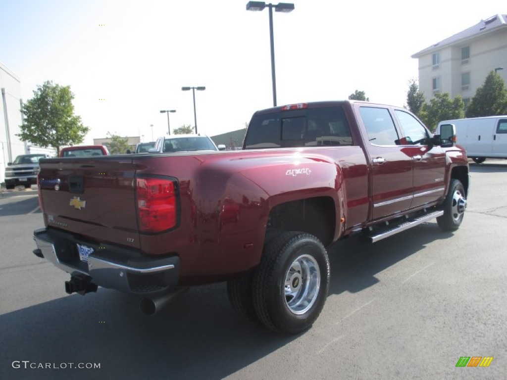 2015 Silverado 3500HD LTZ Crew Cab 4x4 - Deep Ruby Metallic / Cocoa/Dune photo #6