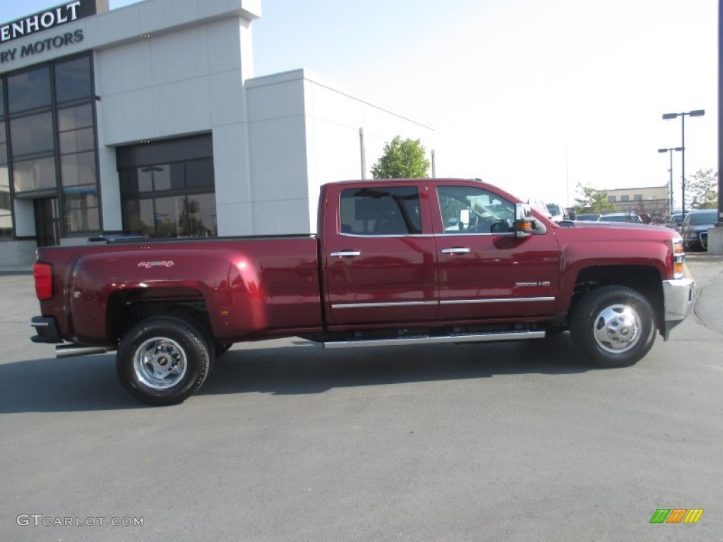 2015 Silverado 3500HD LTZ Crew Cab 4x4 - Deep Ruby Metallic / Cocoa/Dune photo #7