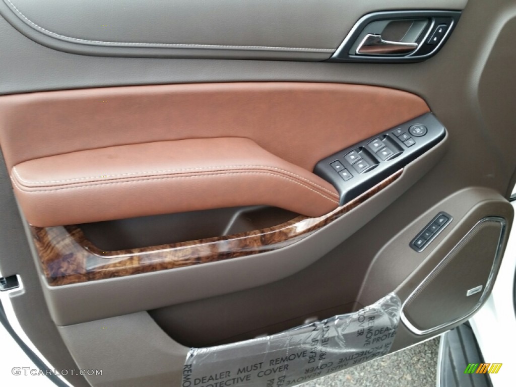 2016 Chevrolet Suburban LTZ 4WD Cocoa/Mahogany Door Panel Photo #106716580