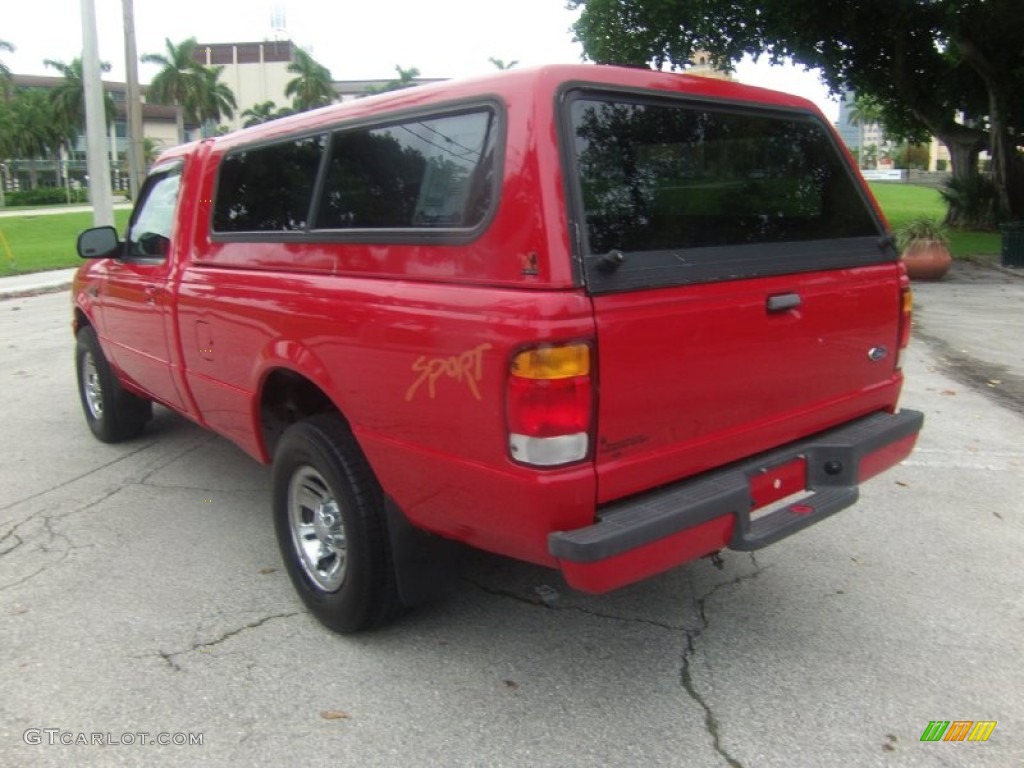 1999 Ranger XL Regular Cab - Bright Red / Medium Graphite photo #3