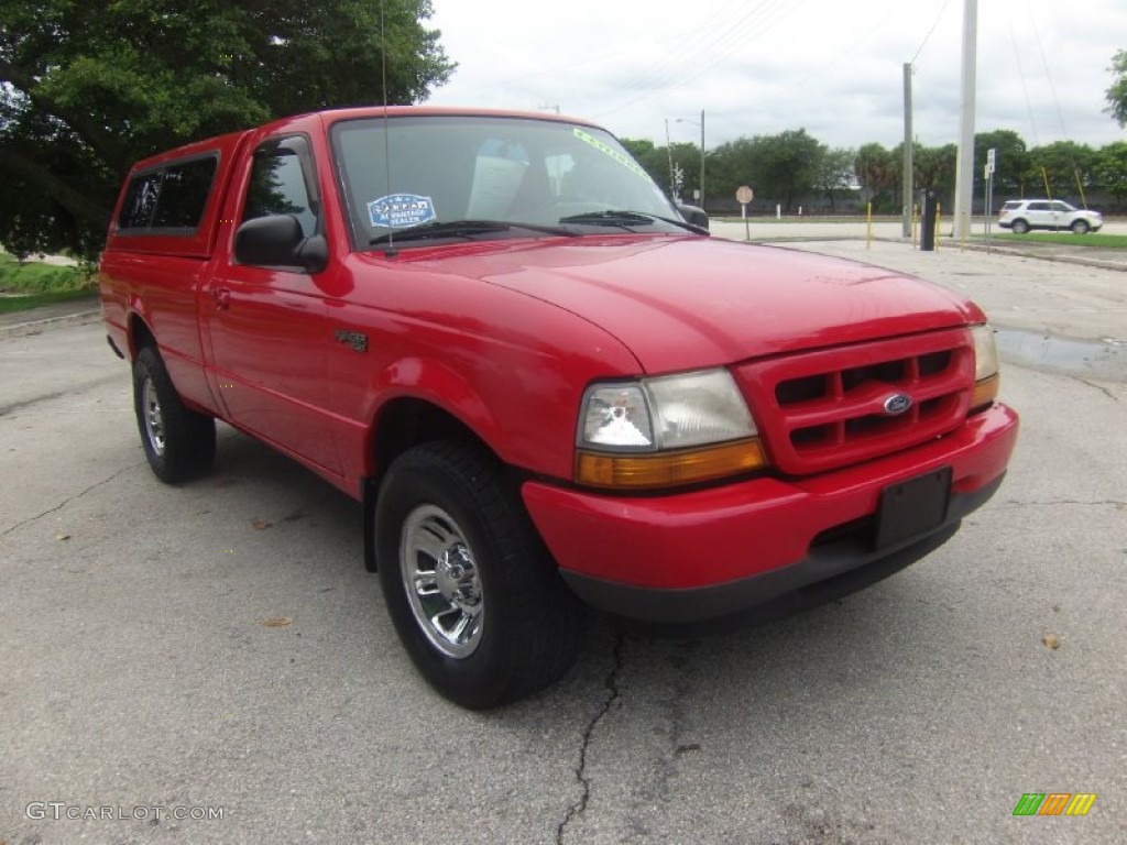 Bright Red 1999 Ford Ranger XL Regular Cab Exterior Photo #106716976