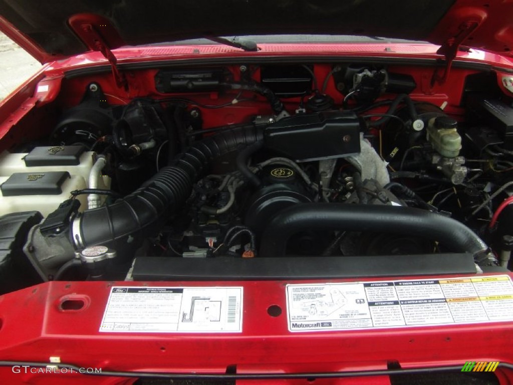 1999 Ford Ranger XL Regular Cab 2.5 Liter SOHC 8V Inline 4 Cylinder Engine Photo #106717141