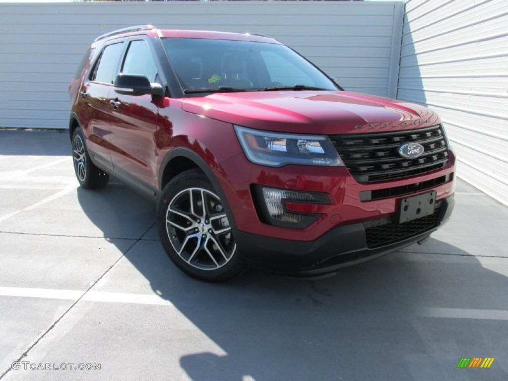 2016 Explorer Sport 4WD - Ruby Red Metallic Tri-Coat / Ebony Black photo #1