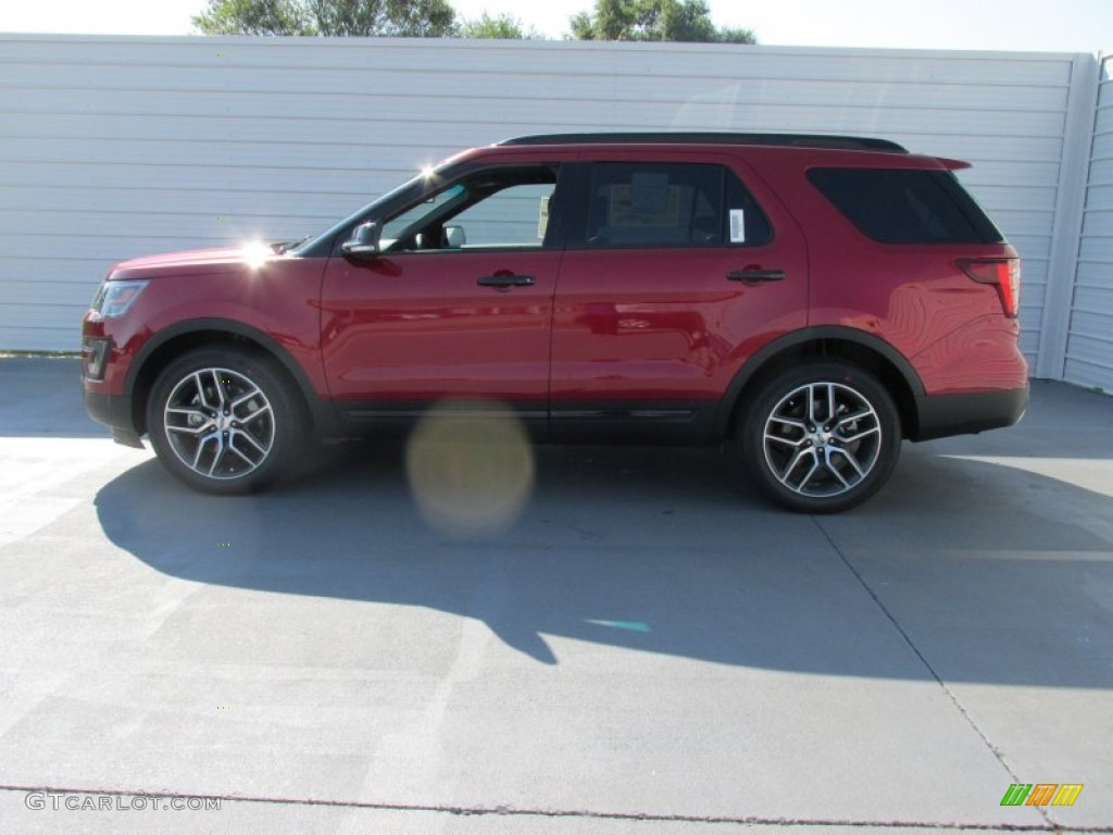 2016 Explorer Sport 4WD - Ruby Red Metallic Tri-Coat / Ebony Black photo #6