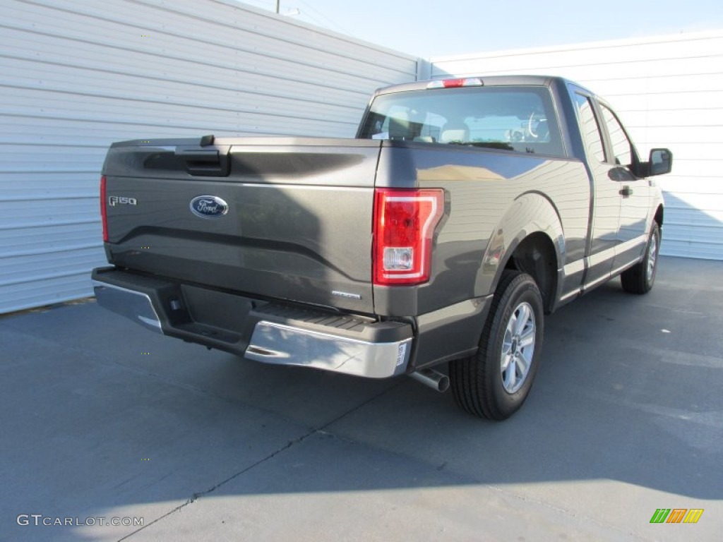 2015 F150 XL SuperCab - Magnetic Metallic / Medium Earth Gray photo #4