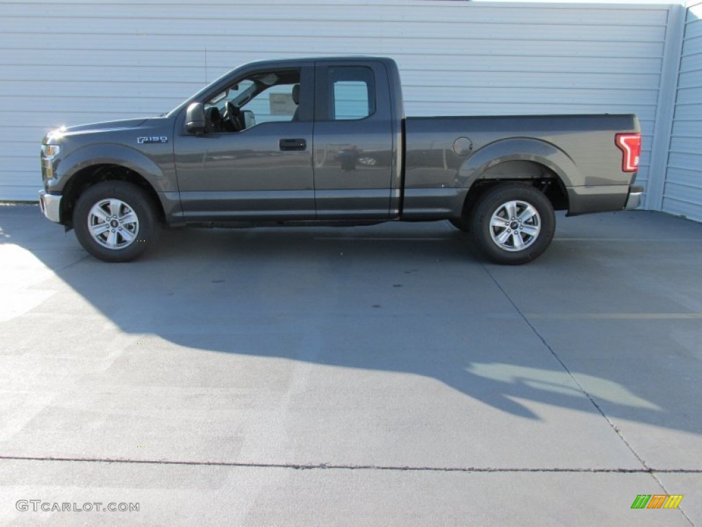 2015 F150 XL SuperCab - Magnetic Metallic / Medium Earth Gray photo #6