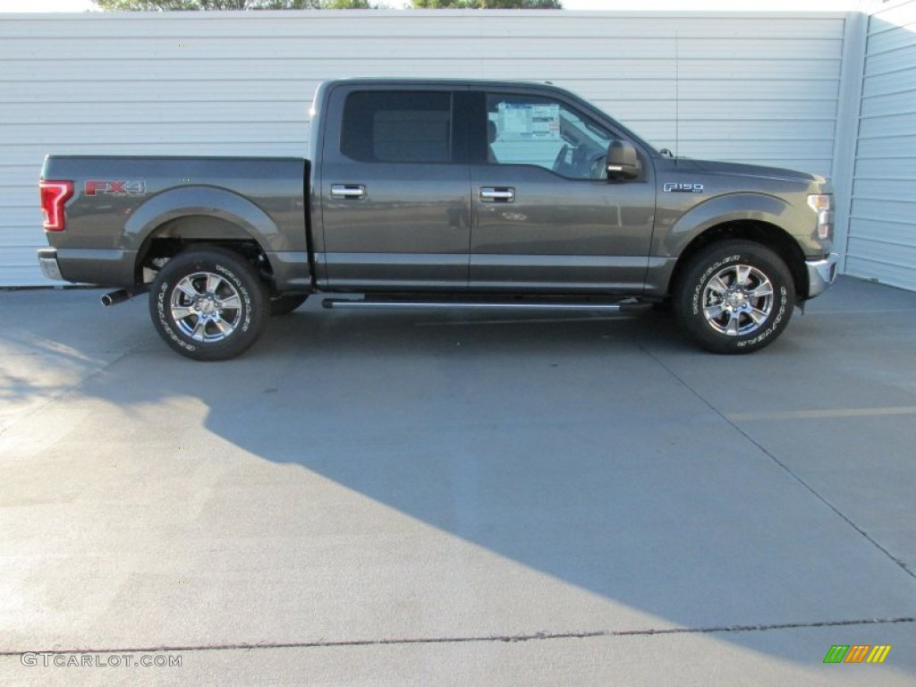 2015 F150 XLT SuperCrew 4x4 - Magnetic Metallic / Medium Earth Gray photo #3