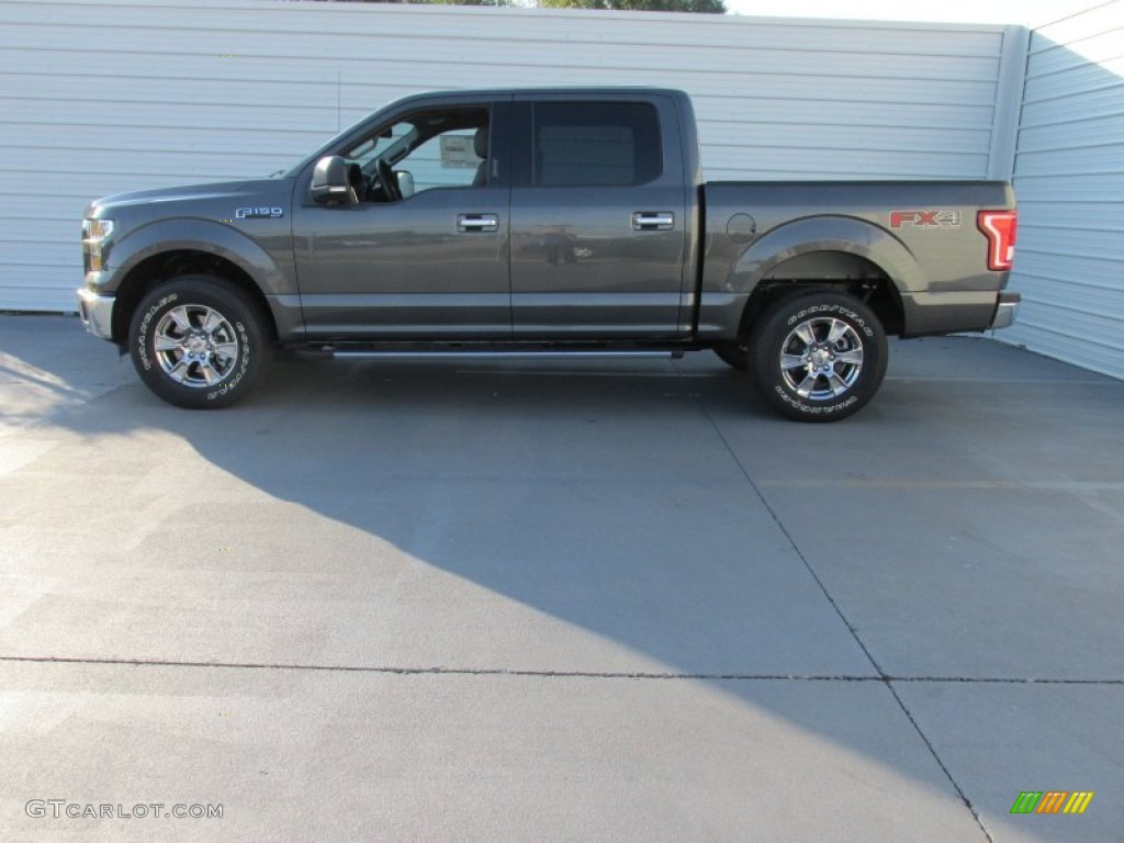 2015 F150 XLT SuperCrew 4x4 - Magnetic Metallic / Medium Earth Gray photo #6