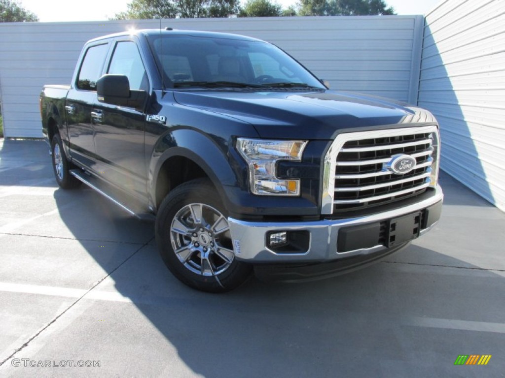 2015 F150 XLT SuperCrew - Blue Jeans Metallic / Medium Earth Gray photo #1