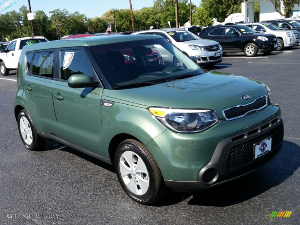 2014 Soul 1.6 - Kale Green / Black Diamond Woven Cloth photo #3