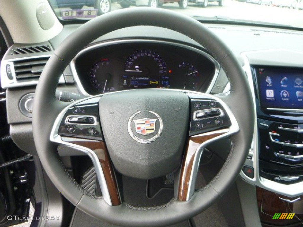 2016 Cadillac SRX Luxury AWD Ebony/Ebony Steering Wheel Photo #106727965