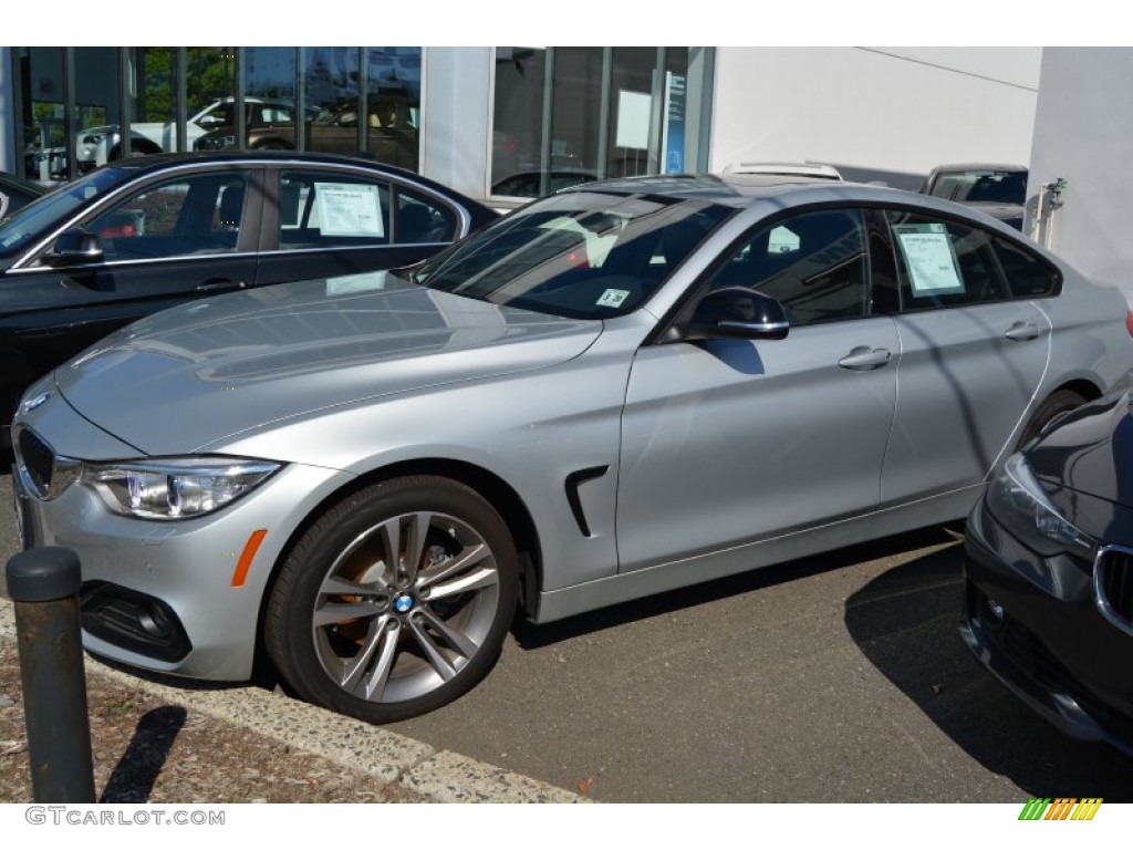 2015 4 Series 428i xDrive Gran Coupe - Glacier Silver Metallic / Black photo #1