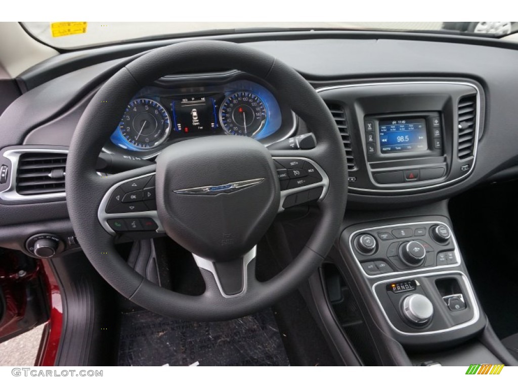 2016 Chrysler 200 Limited Black Dashboard Photo #106730182