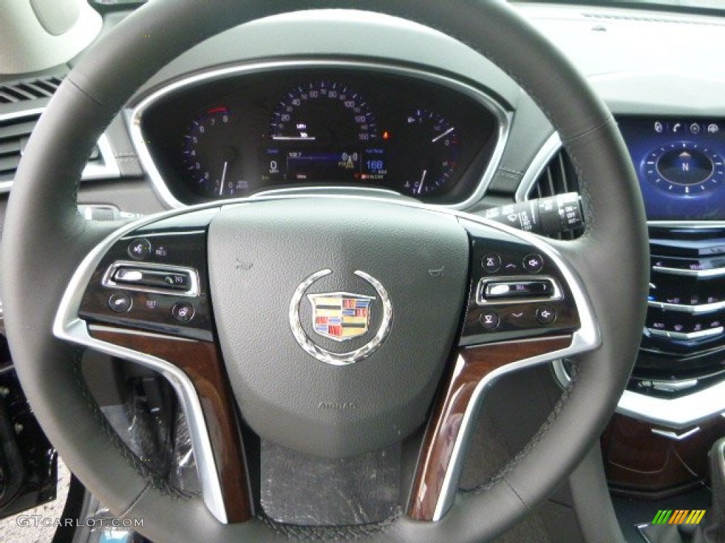 2016 Cadillac SRX Luxury AWD Ebony/Ebony Steering Wheel Photo #106730620