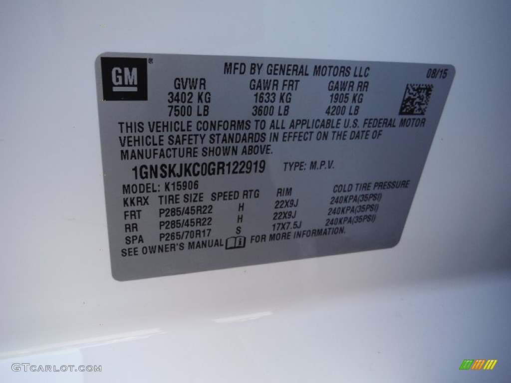 2016 Suburban LTZ 4WD - Summit White / Jet Black photo #35