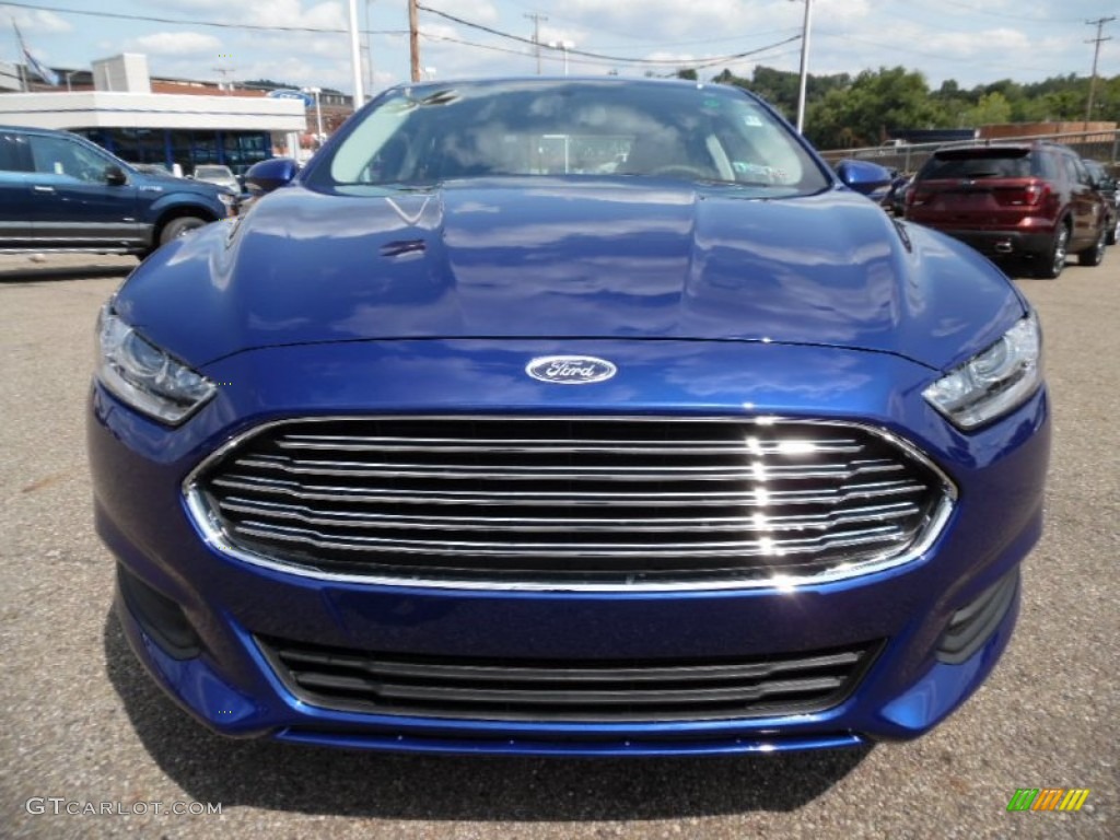 2016 Fusion SE - Deep Impact Blue Metallic / Charcoal Black photo #8