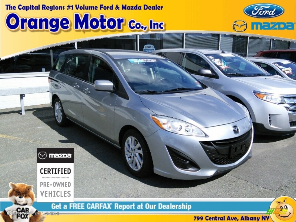 2012 MAZDA5 Sport - Liquid Silver Metallic / Black photo #1