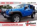 2015 Hydro Blue Pearl Jeep Wrangler Unlimited Sport 4x4  photo #1