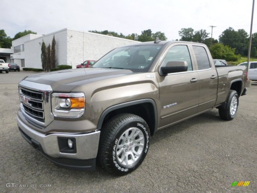 2015 Sierra 1500 SLE Double Cab 4x4 - Bronze Alloy Metallic / Jet Black photo #1