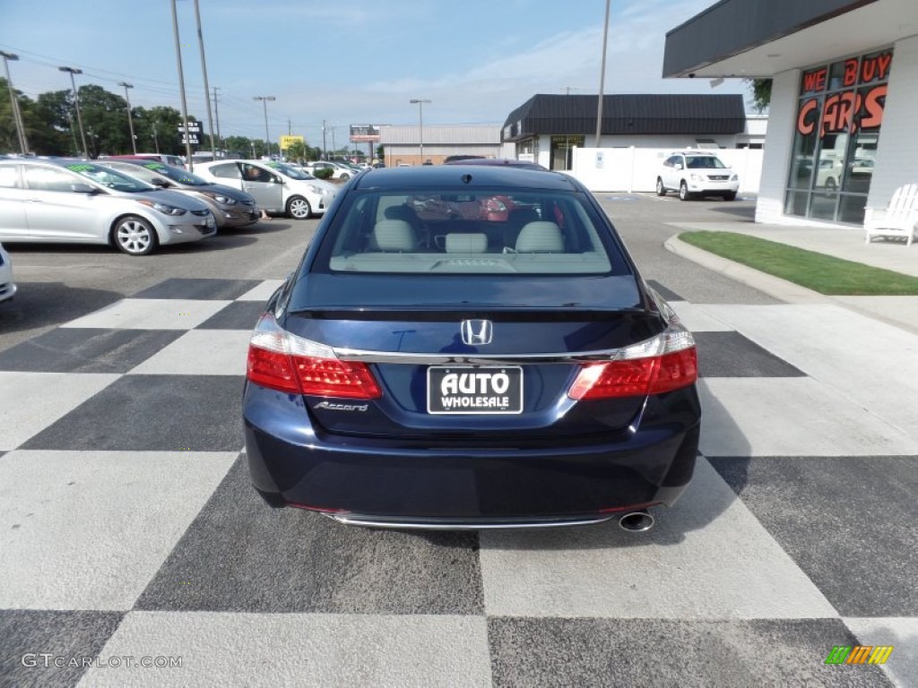 2014 Accord EX-L Sedan - Obsidian Blue Pearl / Gray photo #4