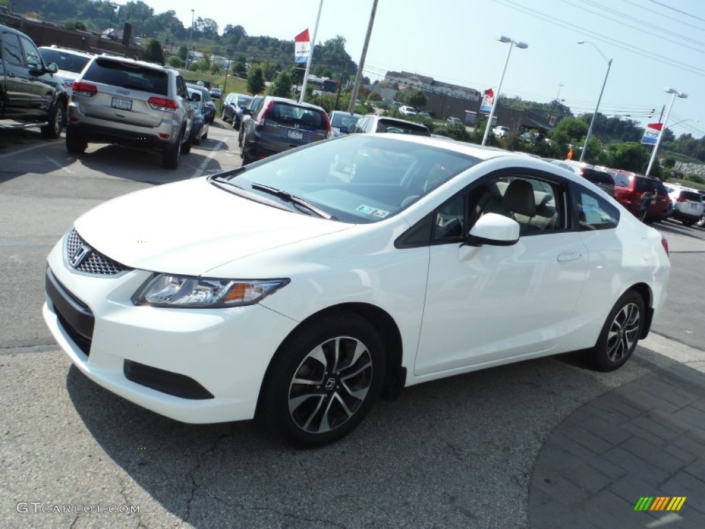 Taffeta White 2013 Honda Civic EX Coupe Exterior Photo #106744087