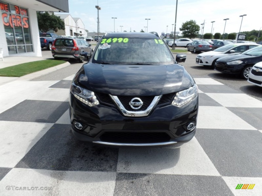 2015 Rogue SL AWD - Super Black / Charcoal photo #2
