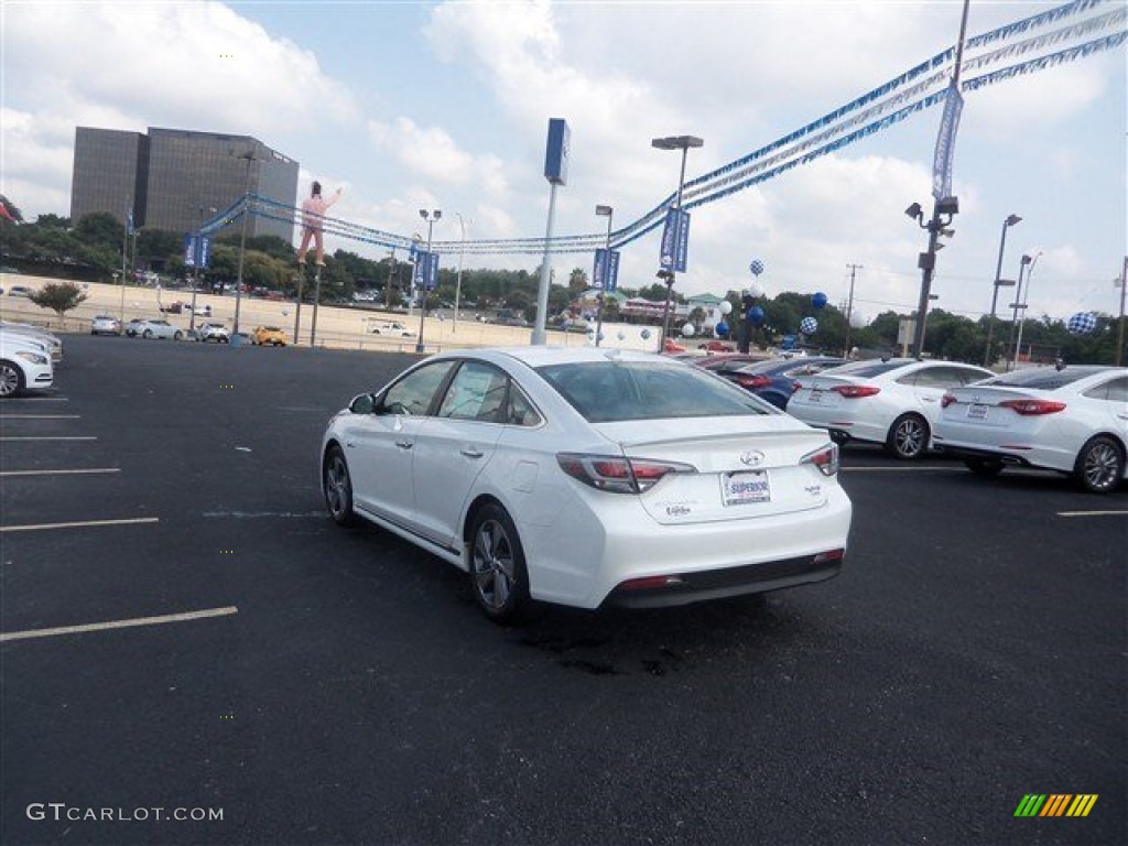 2016 Sonata Hybrid Limited - Diamond White Pearl / Blue Pearl photo #5