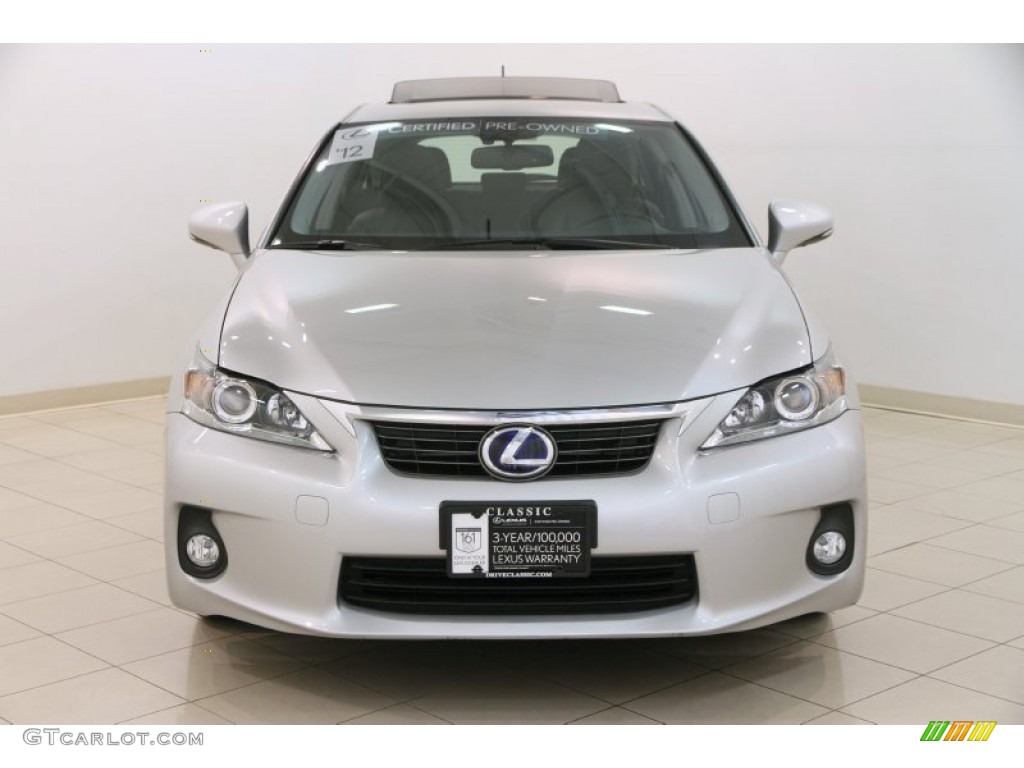 2012 CT 200h Hybrid Premium - Tungsten Silver Pearl / Black photo #2