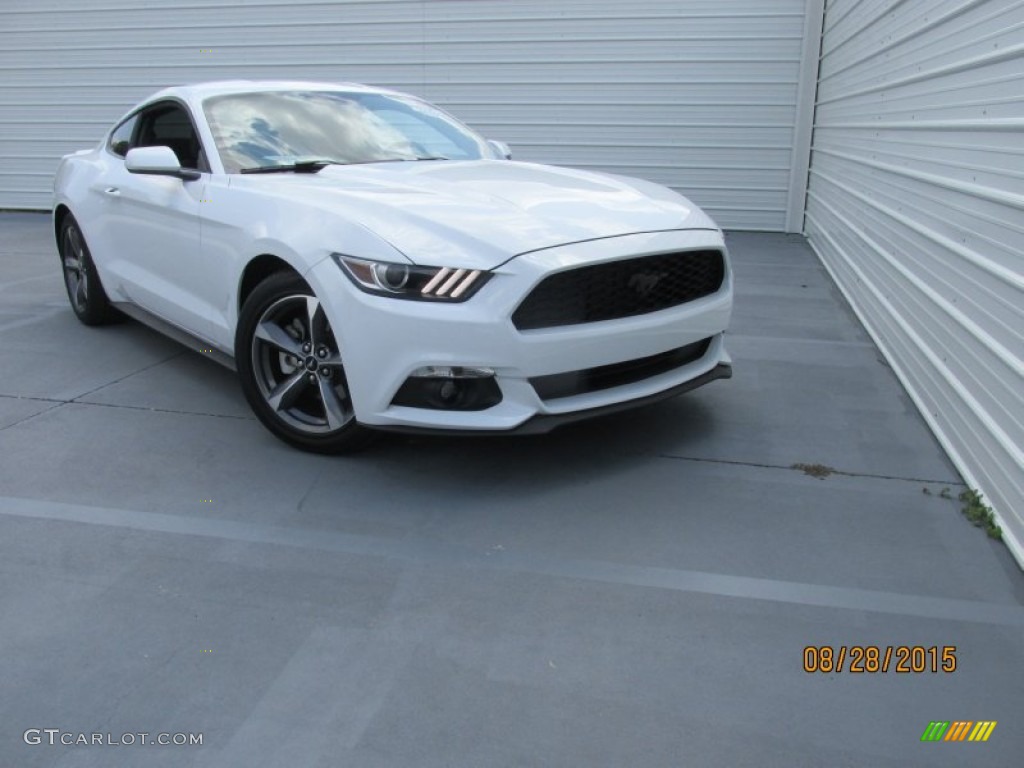 2015 Mustang V6 Coupe - Oxford White / Ebony photo #2