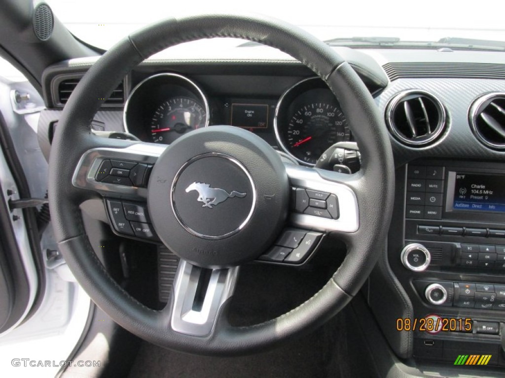 2015 Mustang V6 Coupe - Oxford White / Ebony photo #37