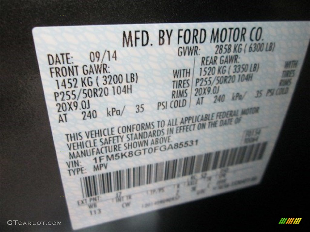 2015 Explorer Sport 4WD - Magnetic / Sport Charcoal Black photo #17