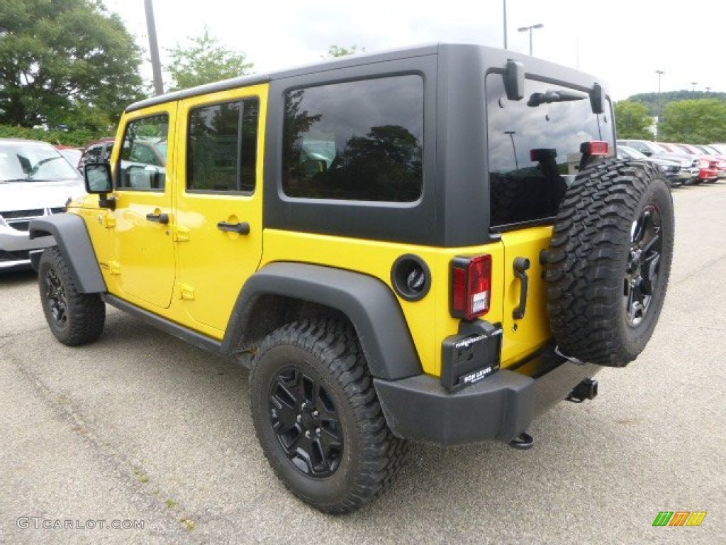 2015 Wrangler Unlimited Sport 4x4 - Baja Yellow / Black photo #5