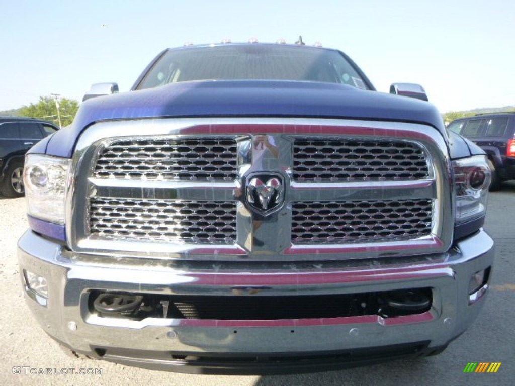 2016 2500 Laramie Crew Cab 4x4 - Blue Streak Pearl / Black photo #14