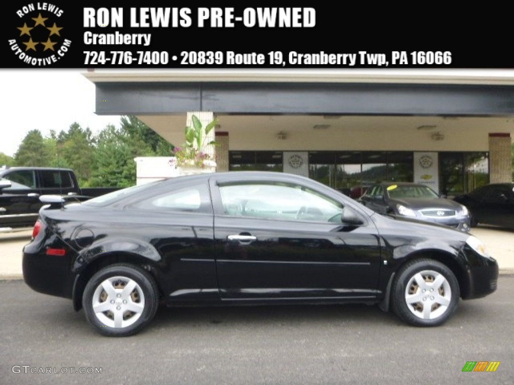 2007 Cobalt LS Coupe - Black / Gray photo #1