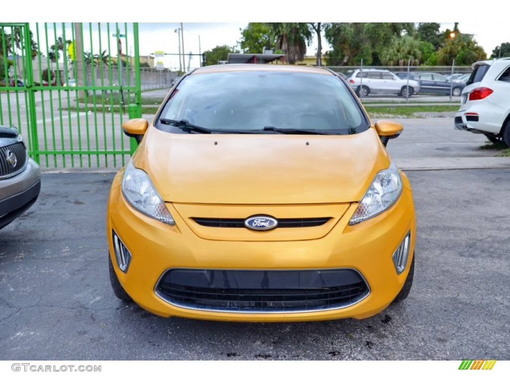 Yellow Blaze Metallic Tri-Coat 2011 Ford Fiesta SES Hatchback Exterior Photo #106774760