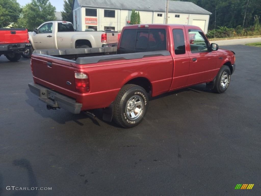 2001 Ranger XLT SuperCab - Toreador Red Metallic / Medium Prairie Tan photo #3