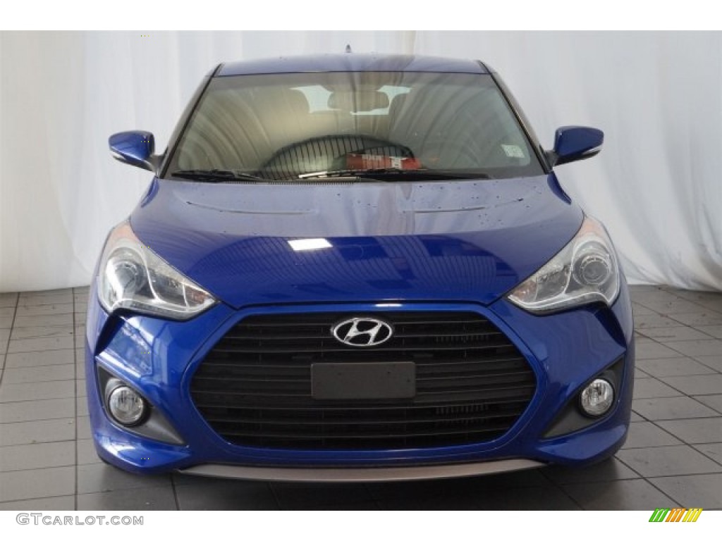 2013 Veloster Turbo - Marathon Blue / Black photo #3