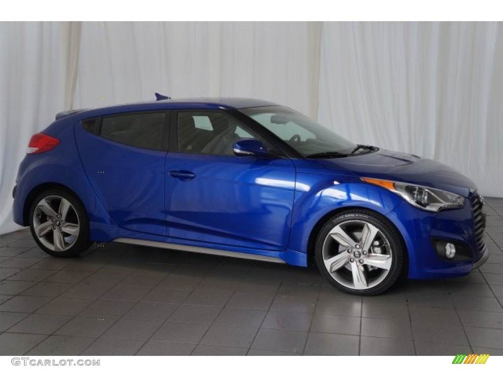 2013 Veloster Turbo - Marathon Blue / Black photo #5