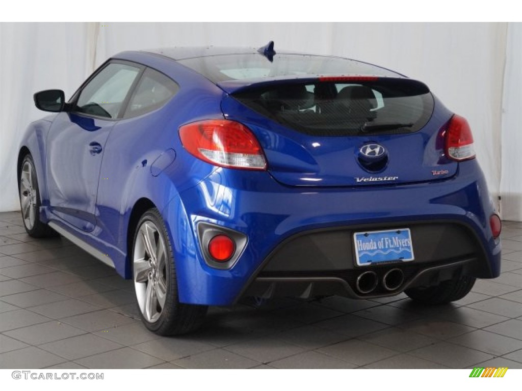 2013 Veloster Turbo - Marathon Blue / Black photo #6