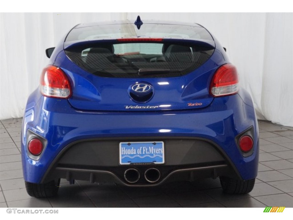 2013 Veloster Turbo - Marathon Blue / Black photo #7
