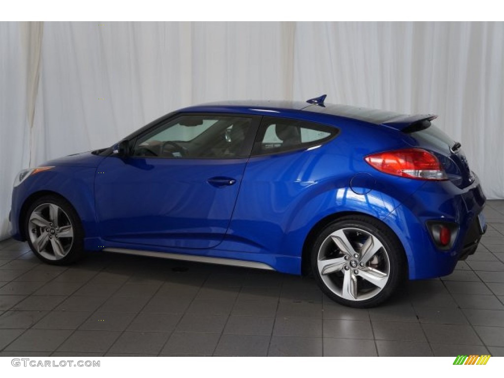 2013 Veloster Turbo - Marathon Blue / Black photo #8