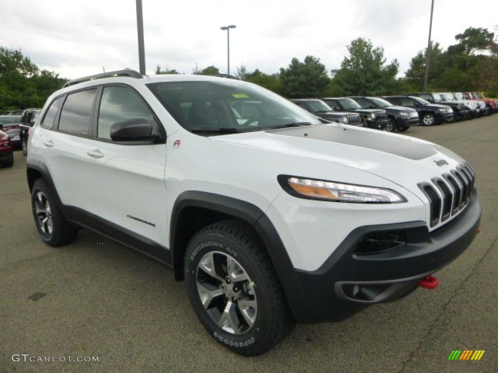 Bright White 2016 Jeep Cherokee Trailhawk 4x4 Exterior Photo #106778650