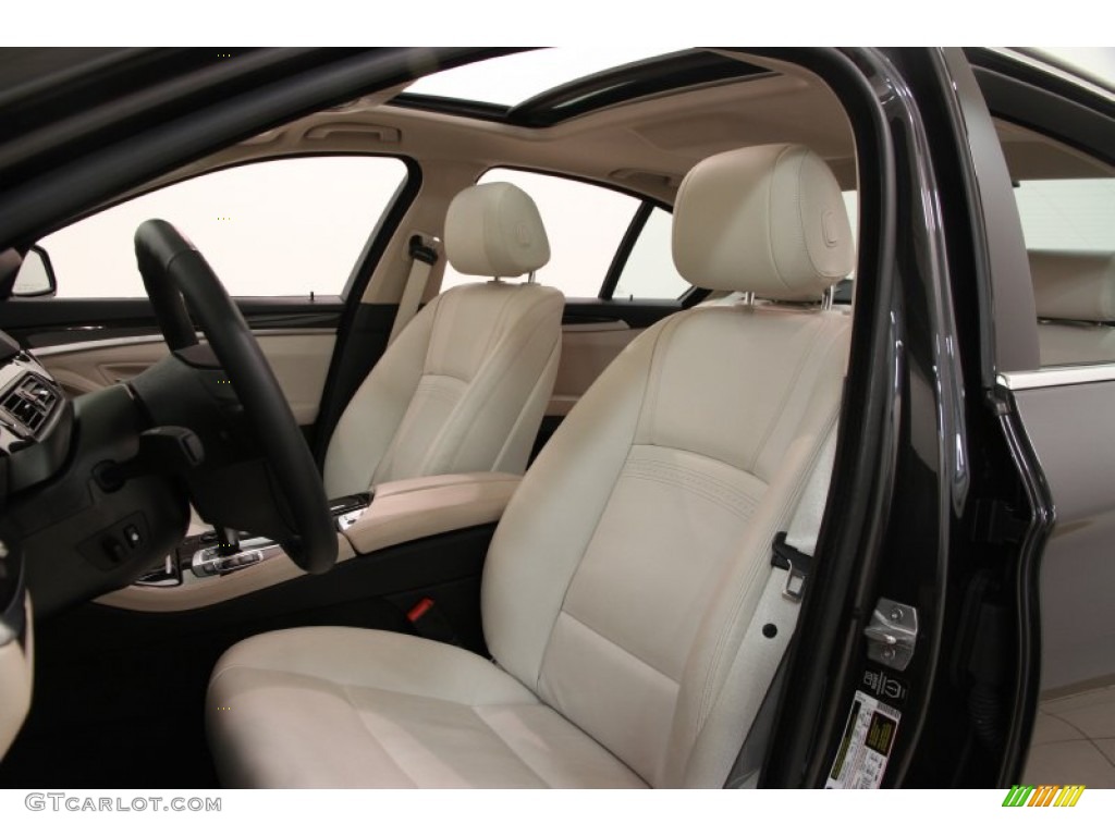 Ivory White/Black Interior 2014 BMW 5 Series 535d xDrive Sedan Photo #106779341