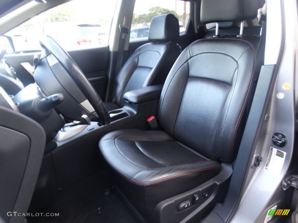 2008 Rogue SL AWD - Iridium Graphite Metallic / Black/Red photo #9