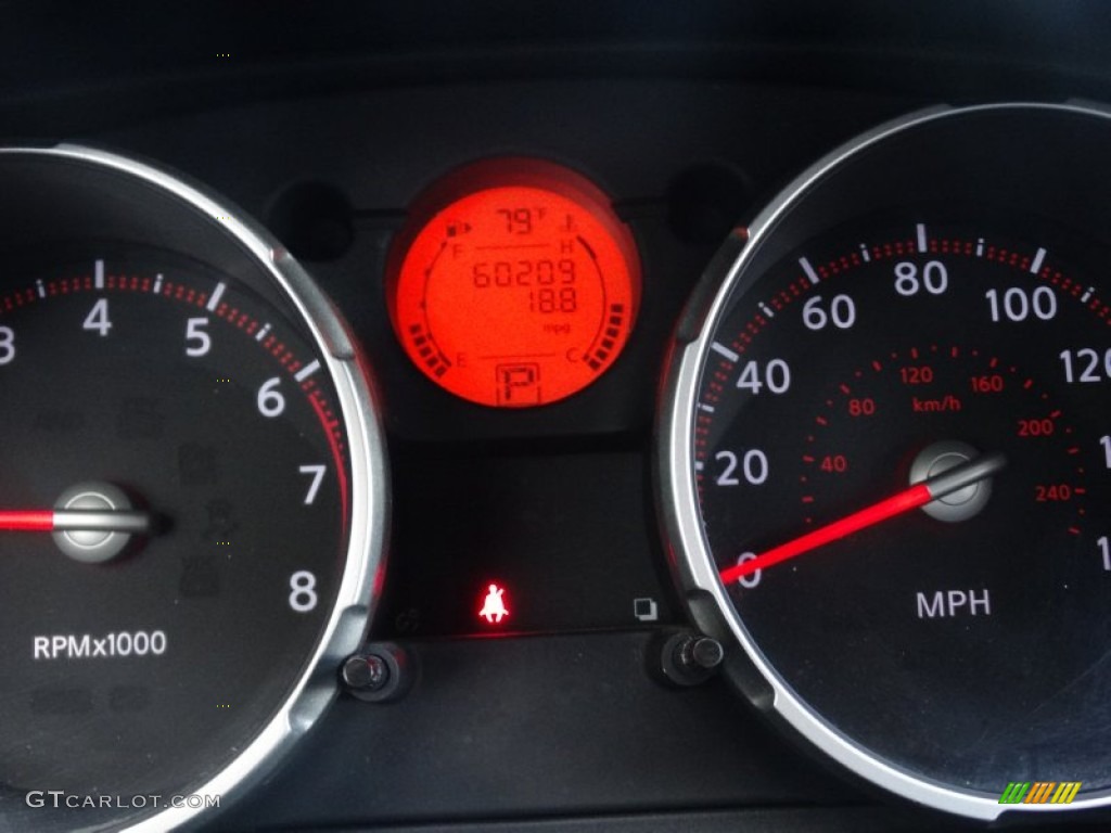 2008 Rogue SL AWD - Iridium Graphite Metallic / Black/Red photo #11