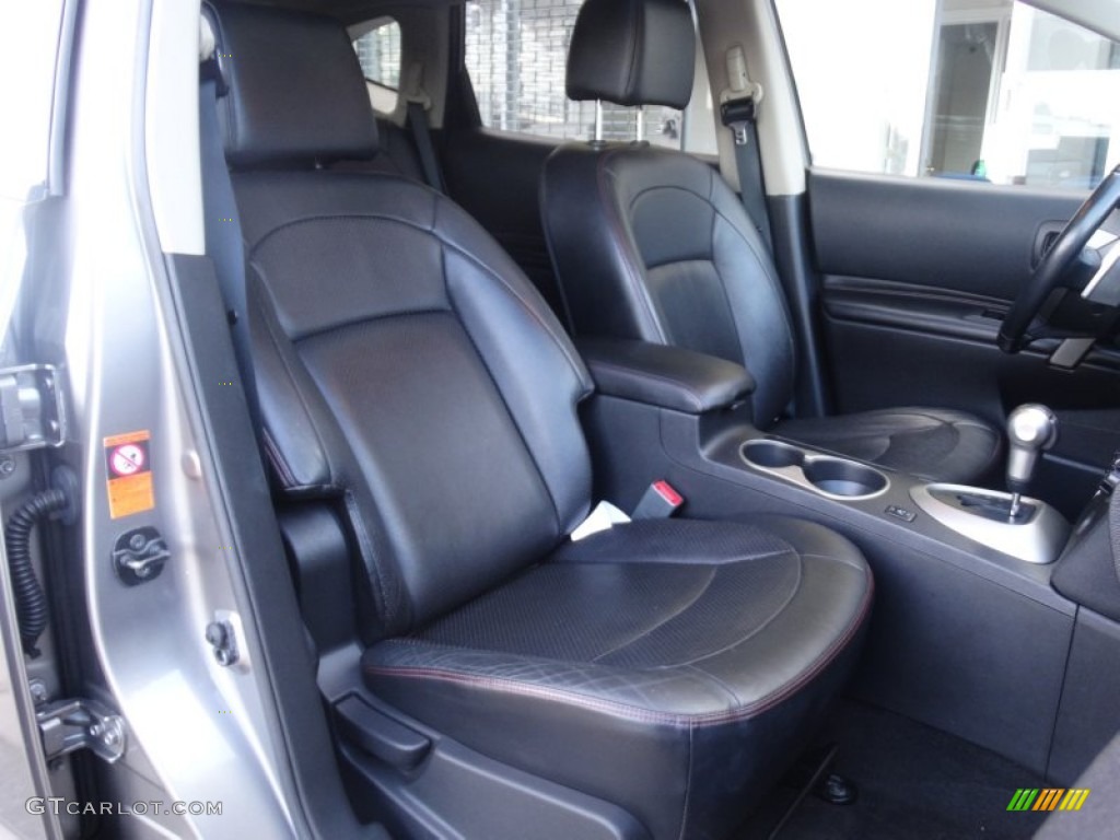 2008 Rogue SL AWD - Iridium Graphite Metallic / Black/Red photo #15