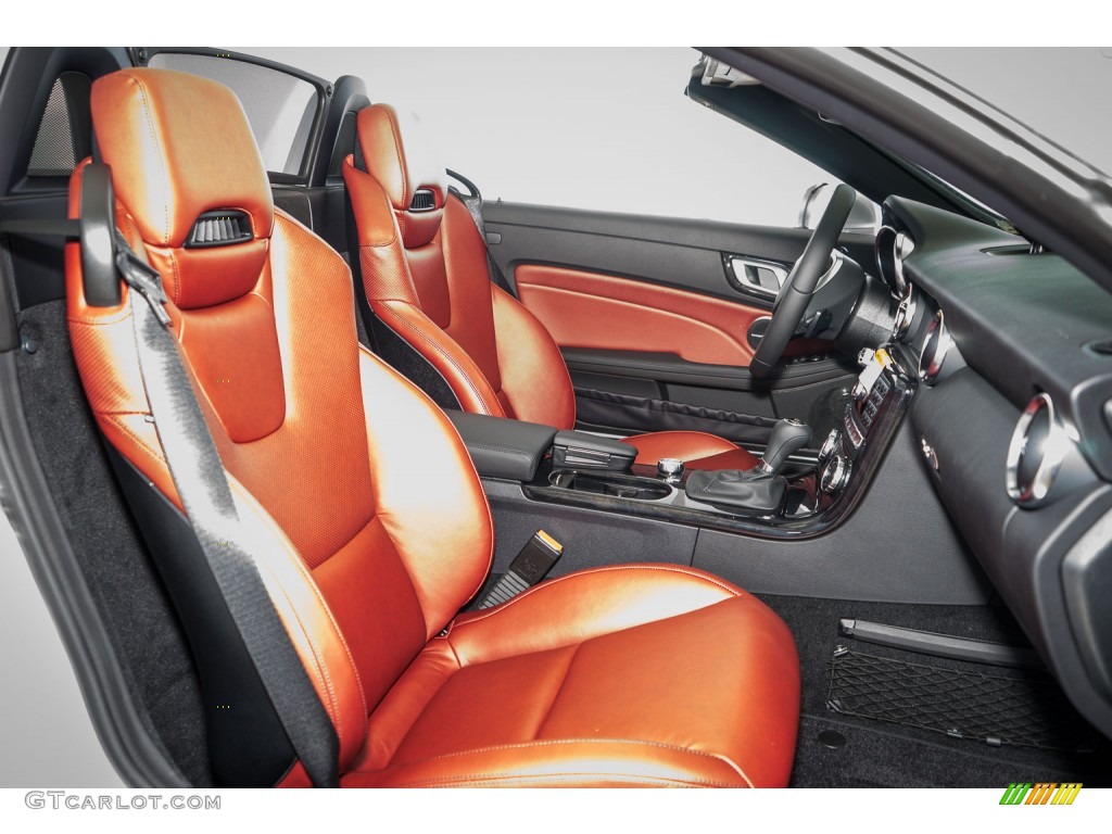 Bengal Red/Black Interior 2016 Mercedes-Benz SLK 350 Roadster Photo #106781321