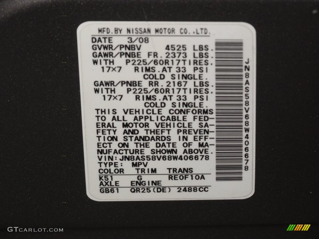 2008 Rogue SL AWD - Iridium Graphite Metallic / Black/Red photo #28