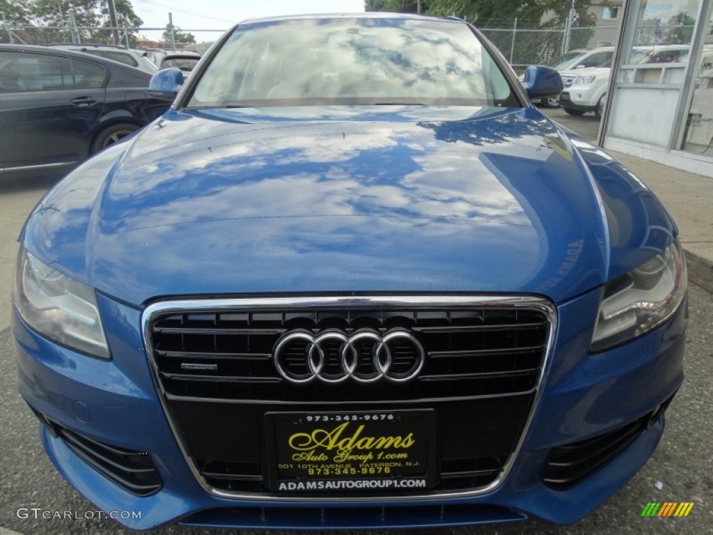 2009 A4 3.2 quattro Sedan - Aruba Blue Pearl Effect / Light Grey photo #2